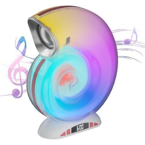 Блютуз колонка нічник з годинником та будильником, акумуляторна з USB 234573350 фото