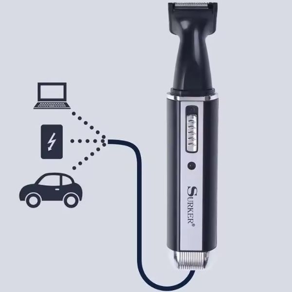 Тример для носа 3 насадки, від USB, 3 Вт, SURKER SK-118 234590417 фото