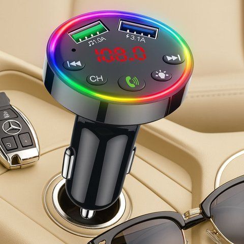 Автомобільний трансмітер з Bluetooth, FM, 2хUSB 3.1A, CTC-109 234589488 фото