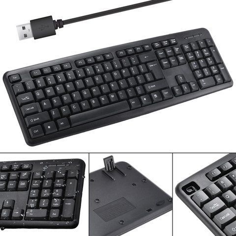 Провідна клавіатура мембранна, від USB, KEYBOARD K107 234574866 фото