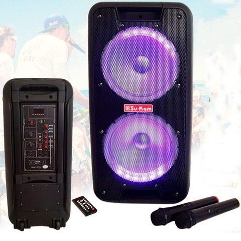 Портативна колонка +2 мікрофони, 12v\220v, Su-Kam 1010 234581646 фото