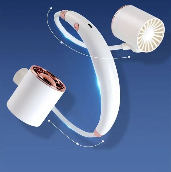 Портативний вентилятор на шию 3 режими, USB 234582276 фото