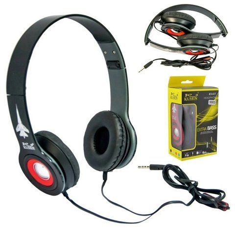 Навушники MDR KS-611, з мікрофоном, Чорні 234565666 фото
