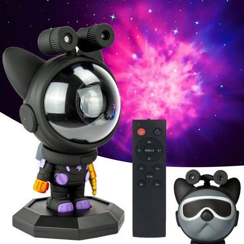 Нічний проектор зоряного неба Космічний пес від USB + пульт, Spase Dog Galaxy 234573982 фото