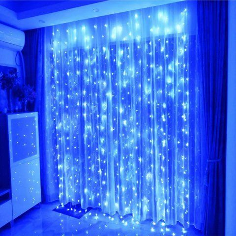 Гірлянда Штора Водоспад, від мережі, 3х2м, 320LED, Синє світло 23456436405 фото