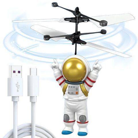 Індукційна іграшка астронавт 17х15см, з підсвічуванням, USB, Astronauts 234573796 фото