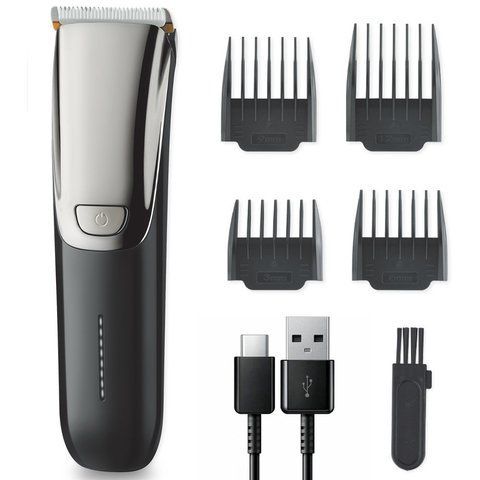 Машинка для стрижки + 4 насадки, від USB, SURKER SK-779 234590069 фото