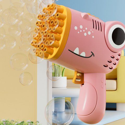 Дитячий пістолет для мильних бульбашок на батарейках, Bubble blaster, Рожевий 23457566801 фото