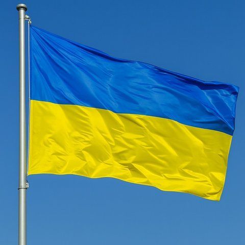 Великий прапор України 135х90см (габардин) 234584095 фото